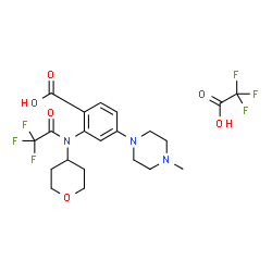 4-(4-甲基-1-哌嗪基)-2-[(4-四氫吡喃基)(2,2,2-三氟乙酰基)氨基]苯甲酸三氟乙酸鹽